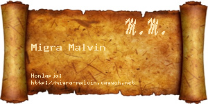 Migra Malvin névjegykártya
